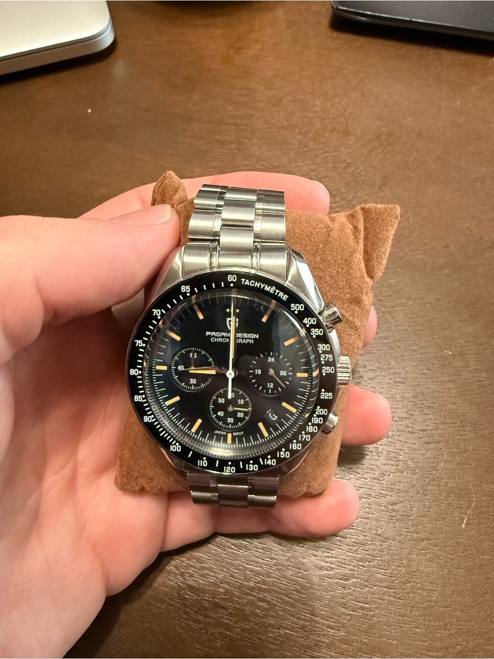 Pagani Design Men's Chronograph Stainless Steel Watch - Black Dial
